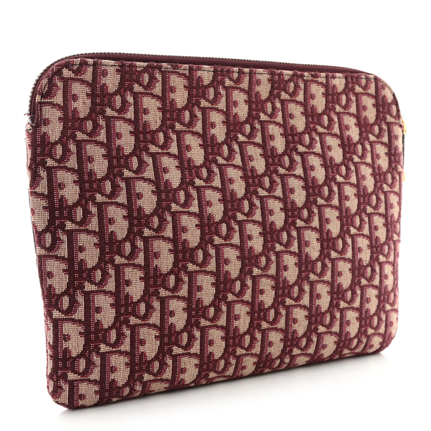 Christian Dior Oblique Logo Pouch Burgundy 3 of 8