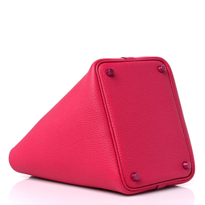 Hermes Taurillon Clemence Monochrome Picotin Lock 18 PM Rose Mexico 4 of 9