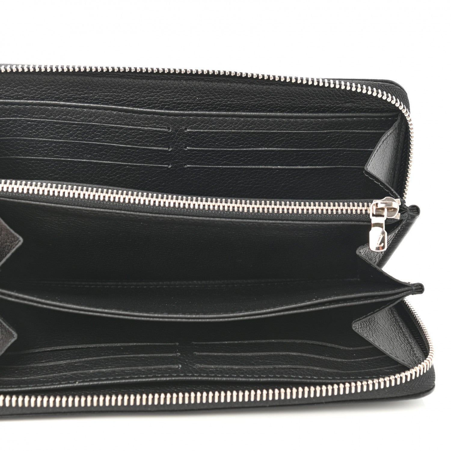 Louis Vuitton Calfskin Zippy Lockme Wallet Black 5 of 8