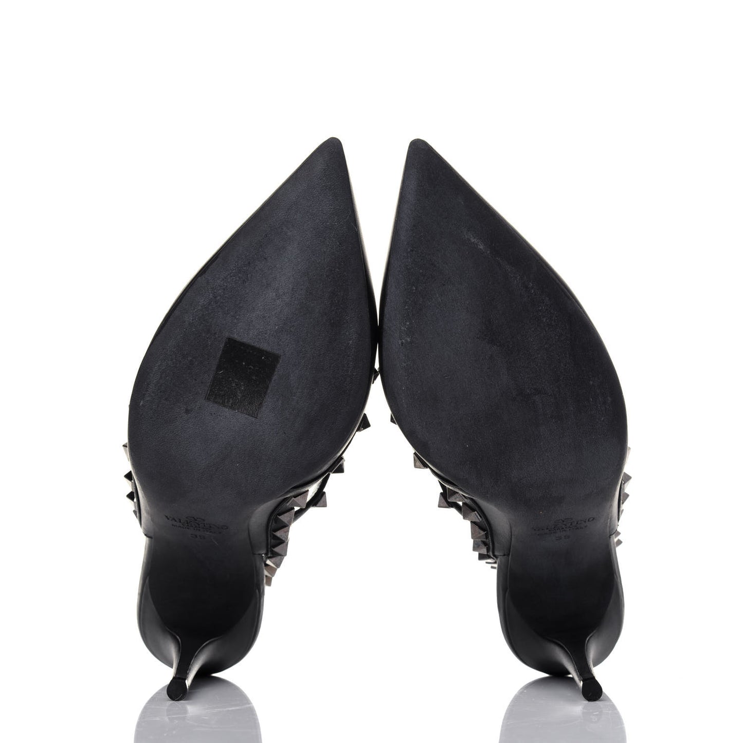 Nappa Rockstud Ankle Strap Pumps 39 Black