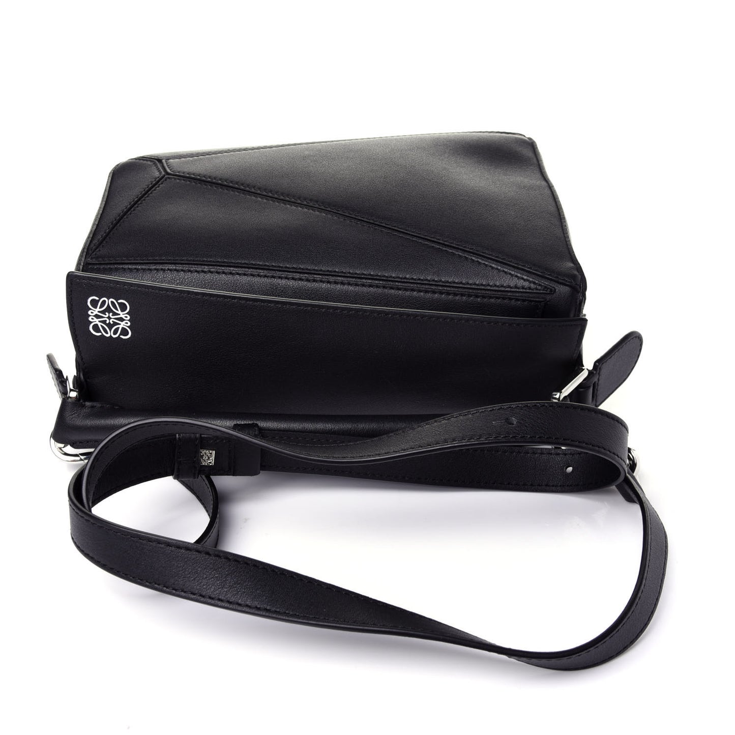 Calfskin Small Puzzle Bag Black