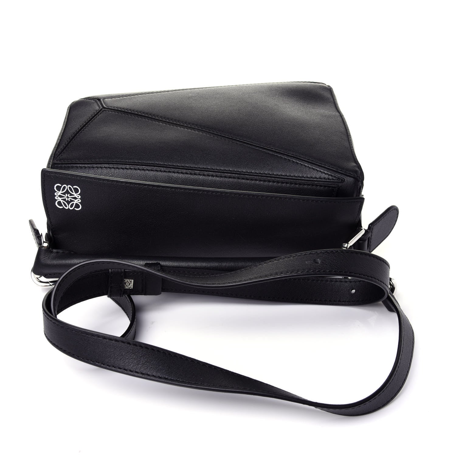 Loewe Calfskin Small Puzzle Bag Black 9 of 10
