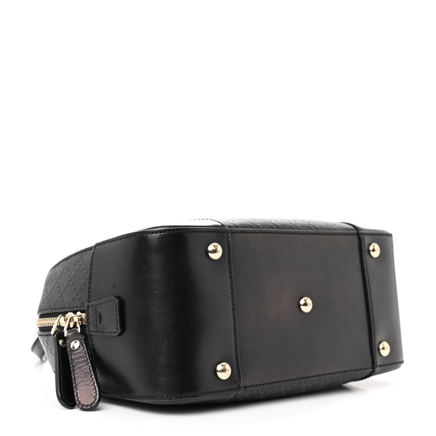 Calfskin Diamante Small Top Handle Bag Black