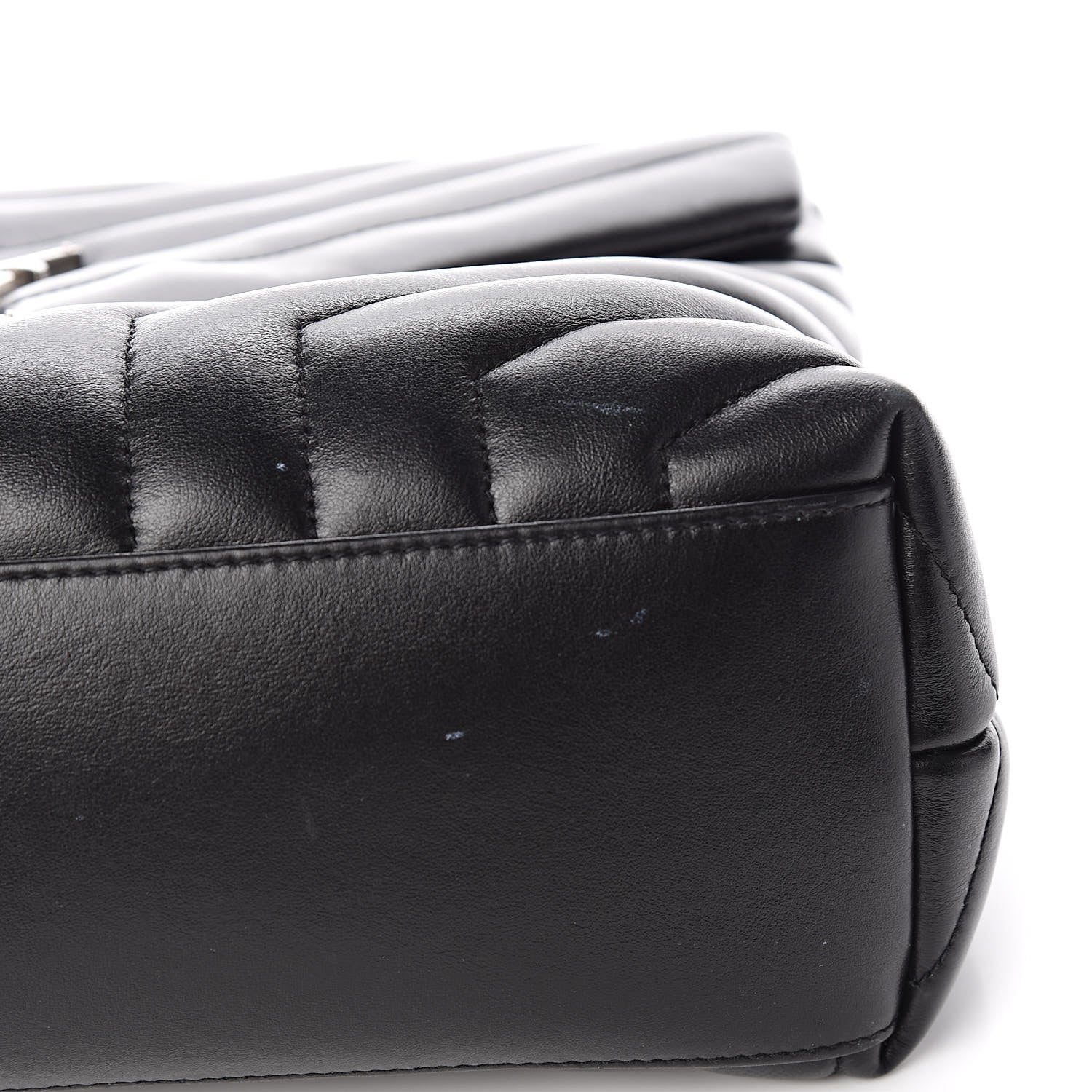 Saint Laurent Calfskin Y Quilted Monogram Medium Loulou Chain Satchel Black 10 of 12