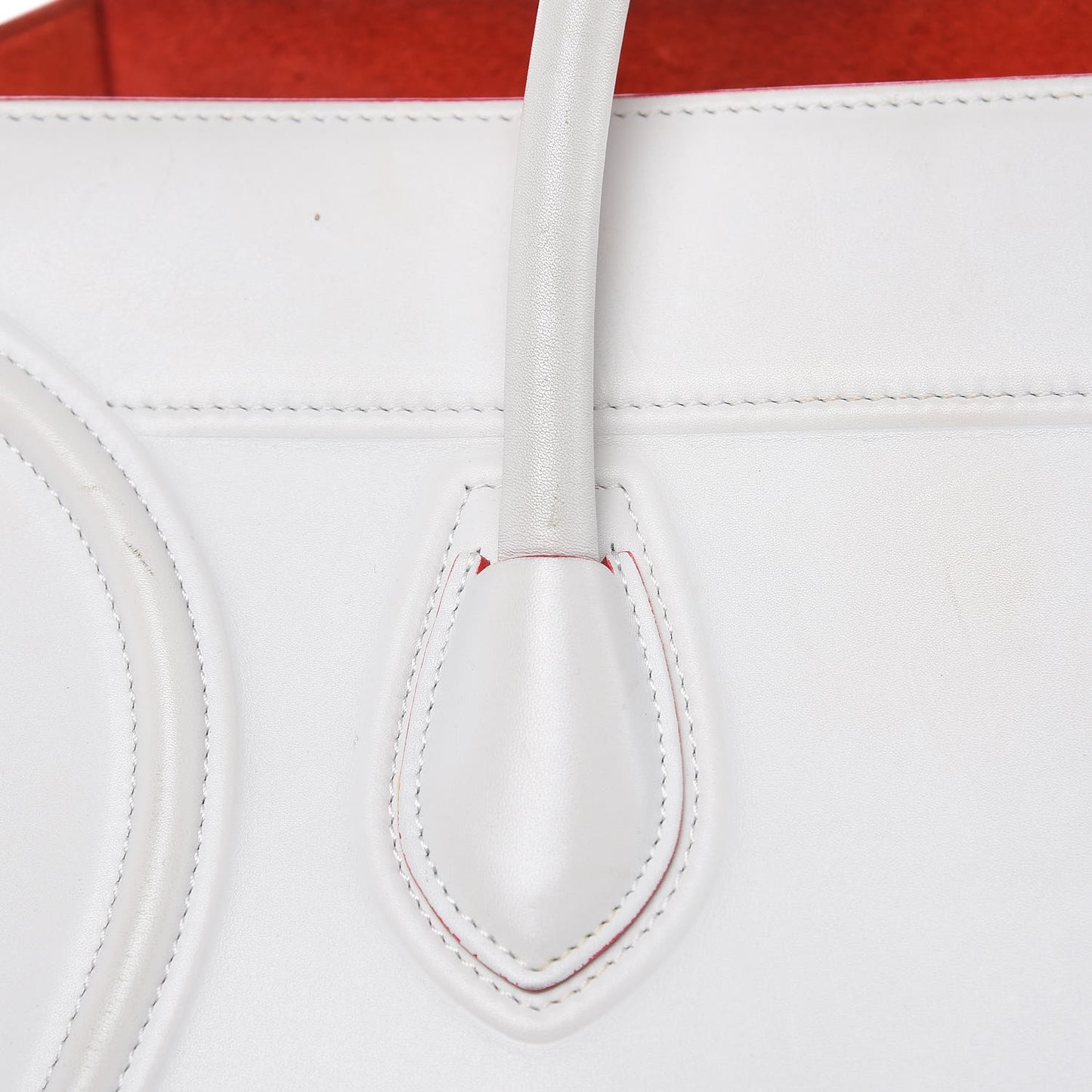 Smooth Calfskin Medium Phantom Luggage White