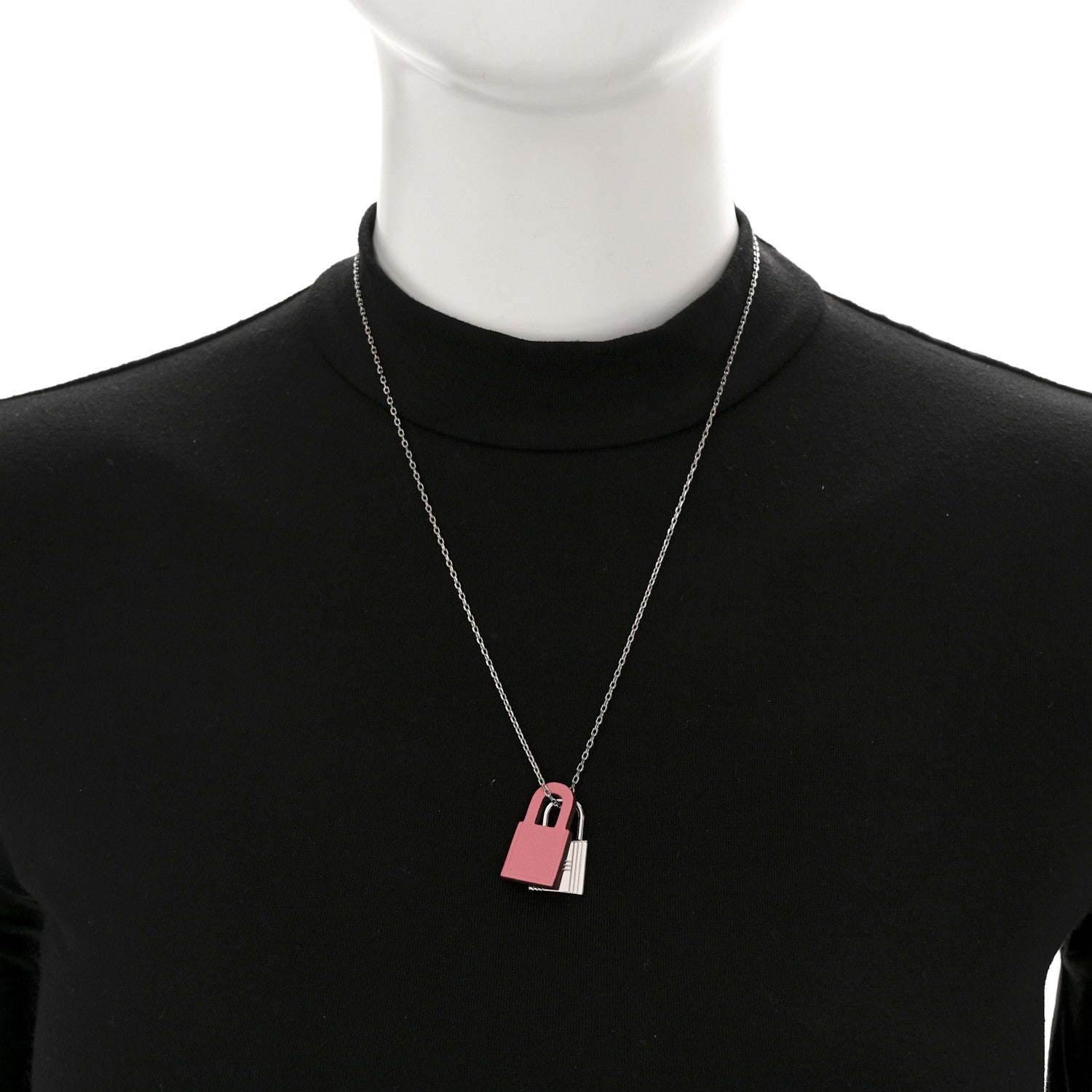 Hermes Swift Small O'Kelly Pendant Necklace Rose Ete 2 of 6