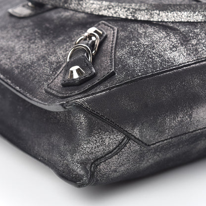 Balenciaga Metallic Calfskin Milkyway Papier Crossbody Bag Black 12 of 15