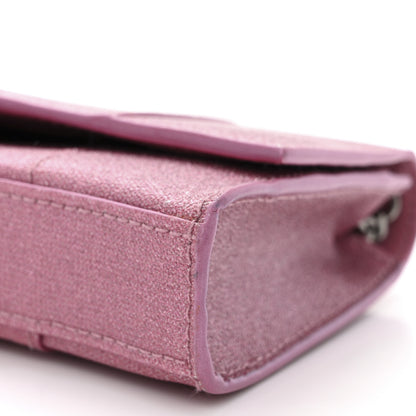 Balenciaga Sparkling Fabric XS Hourglass Wallet On Chain Sweet Pink 11 of 12