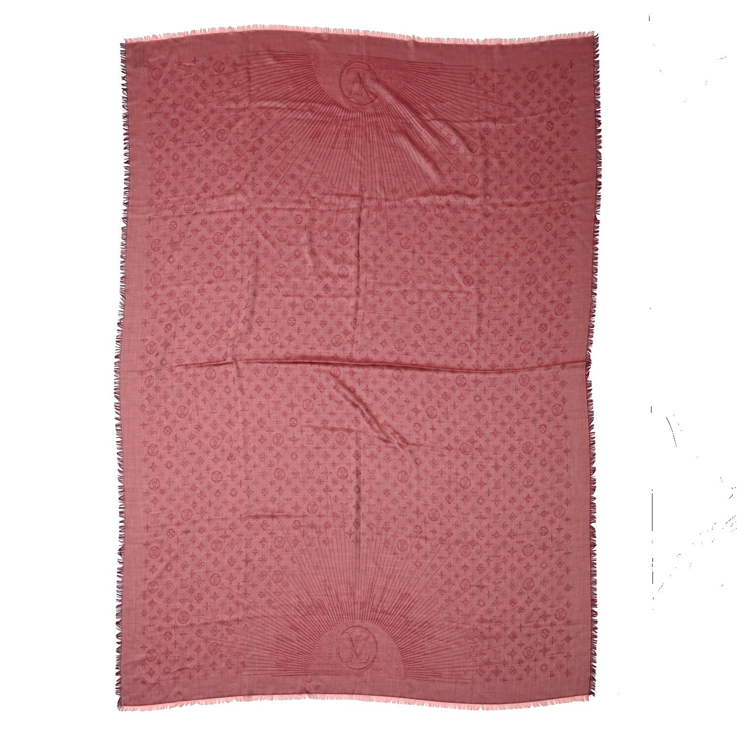 Louis Vuitton Cashmere Monogram Scarf Pink 1 of 3
