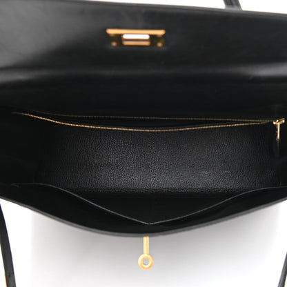 Hermes Box Kelly Retourne 35 Black 5 of 12