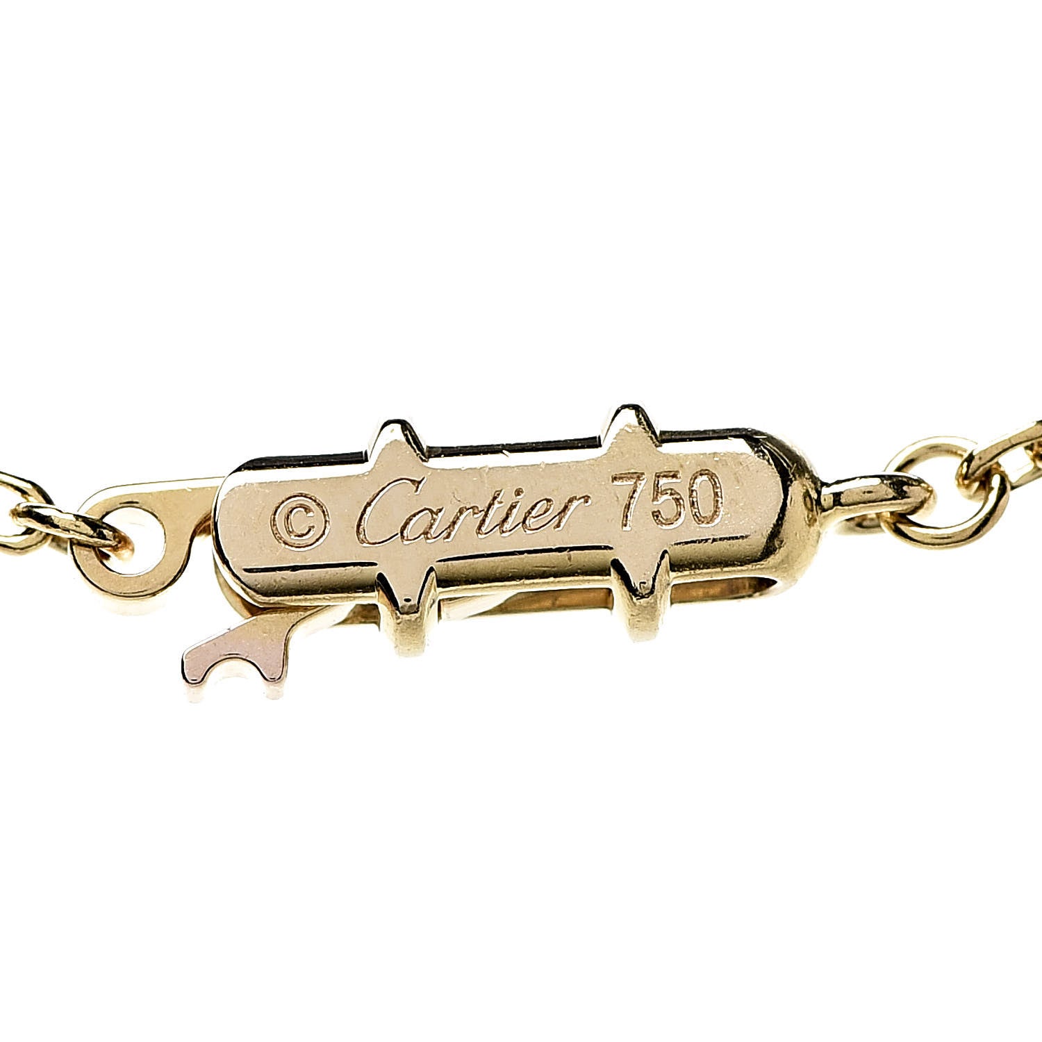 Cartier 18K Yellow Gold Diamond Hearts And Symbols Pendant Necklace 5 of 7