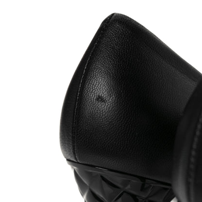 Chanel Lambskin Patent CC Cap Toe Platform Quilted Pumps 38.5 Black 18 of 20