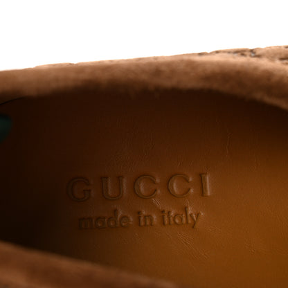 Gucci Luxury Suede Microguccissima Mens Loafers 9.5 Nocciola 8 of 11
