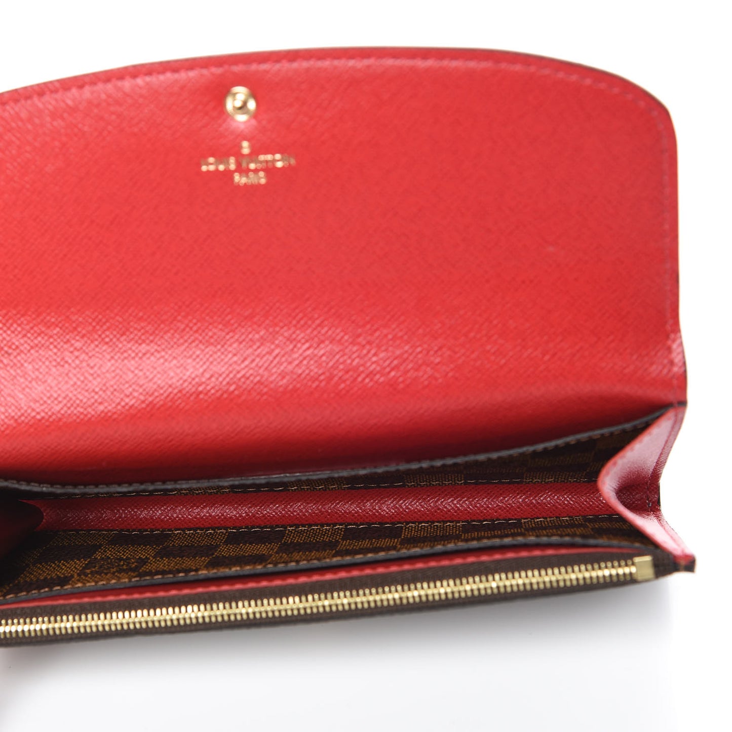 Damier Ebene Emilie Wallet Red