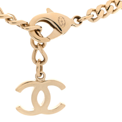 Chanel Crystal Chain CC Link Choker Gold Silver 4 of 5