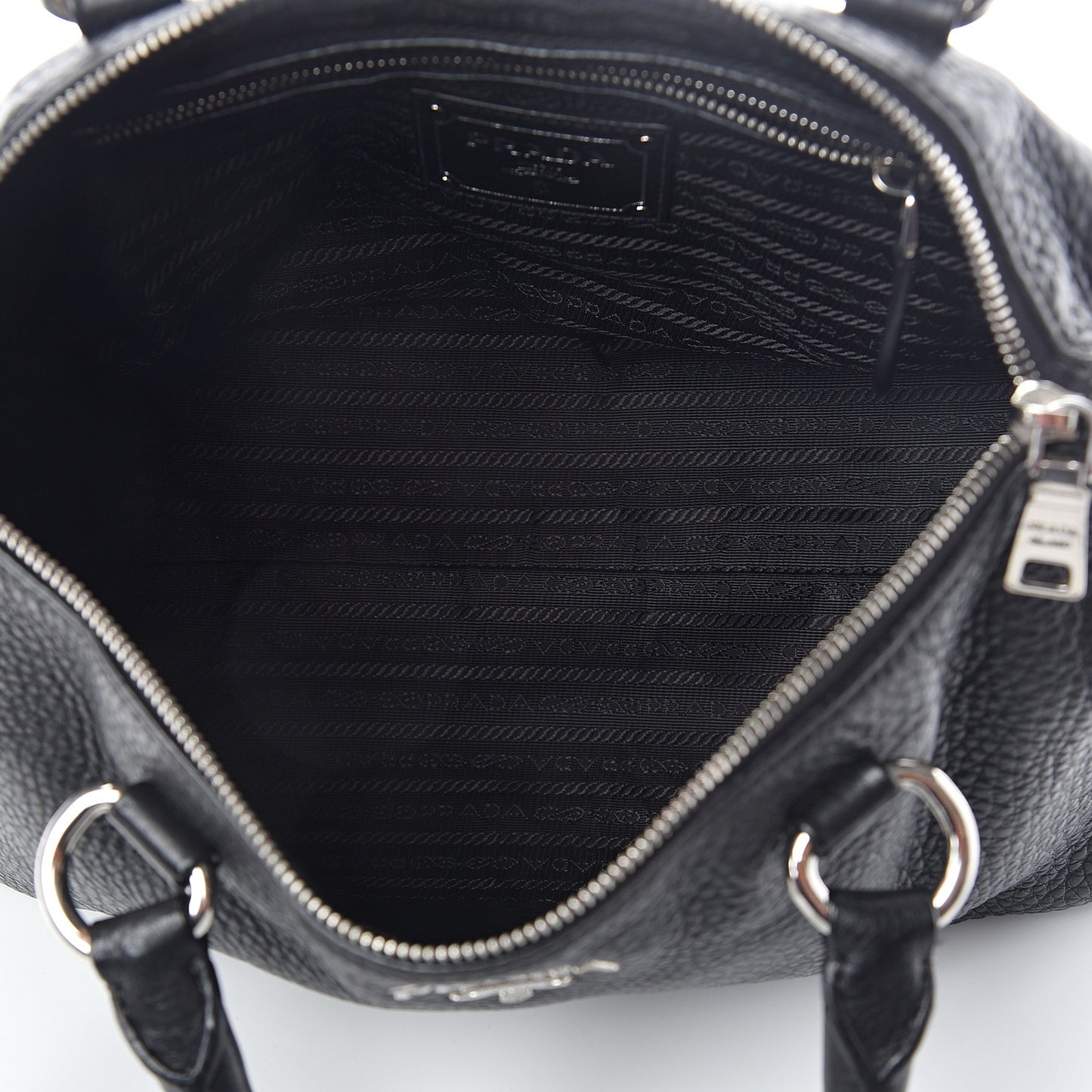 Vitello Daino Shopping Satchel Black
