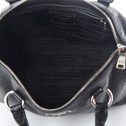 Prada Vitello Daino Shopping Satchel Black 4 of 9