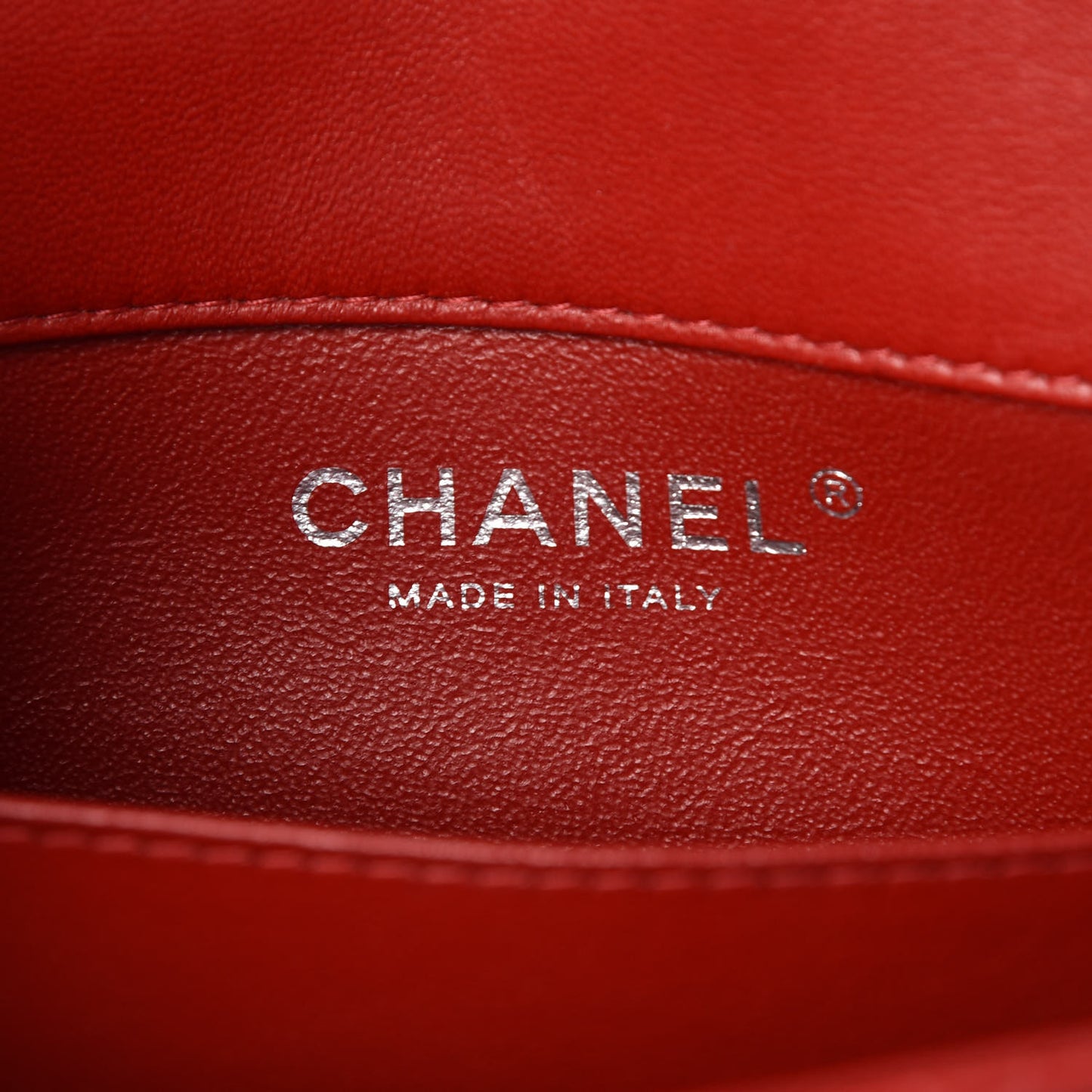 Lambskin Quilted Extra Mini Flap Red