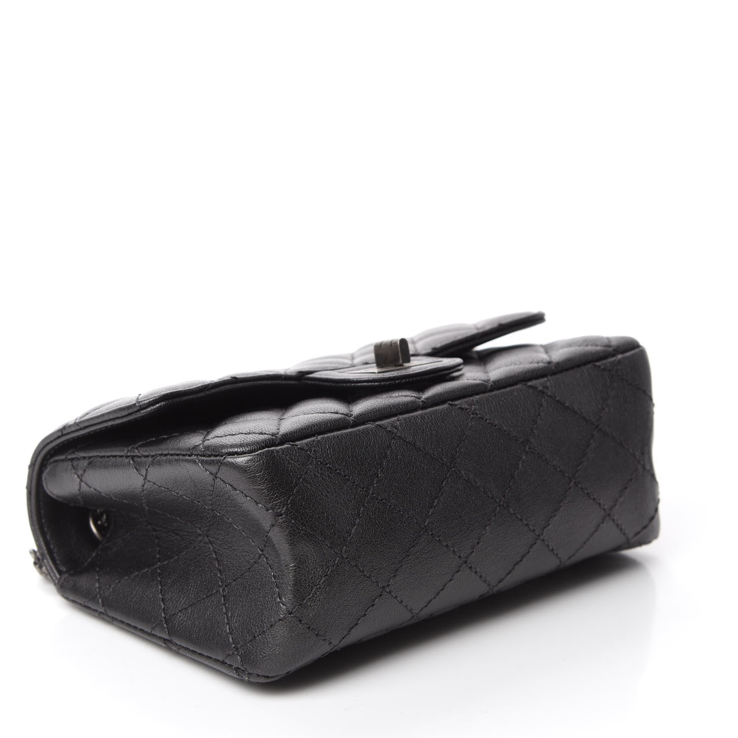 Chanel Goatskin Quilted 2.55 Reissue Mini Flap Dark Silver 4 of 11