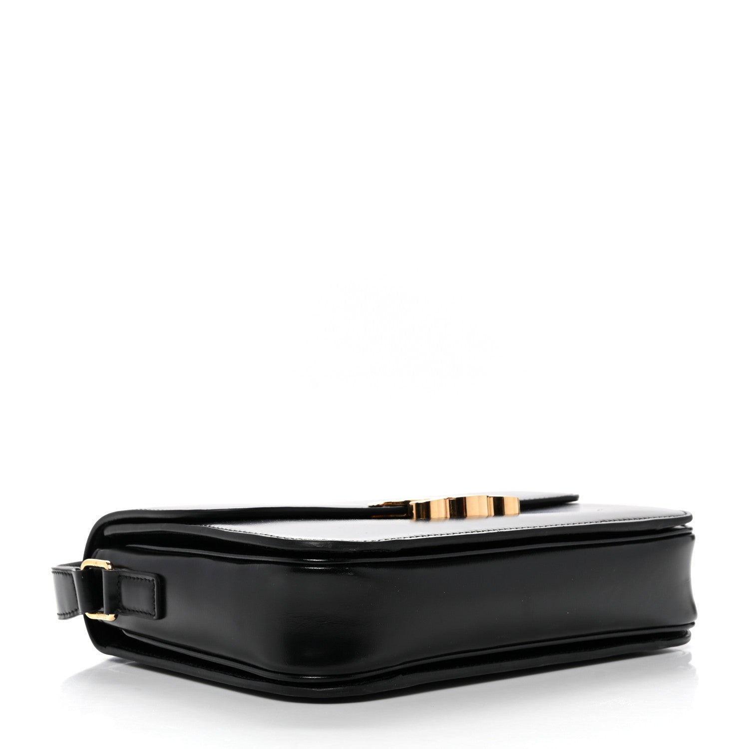 Celine Shiny Calfskin Medium Triomphe Black 3 of 13