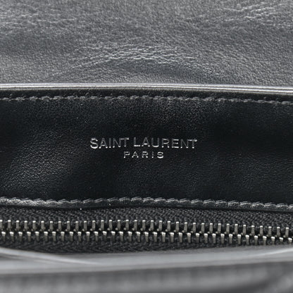 Saint Laurent Calfskin Y Quilted Monogram Toy Loulou Crossbody Bag Black 7 of 14