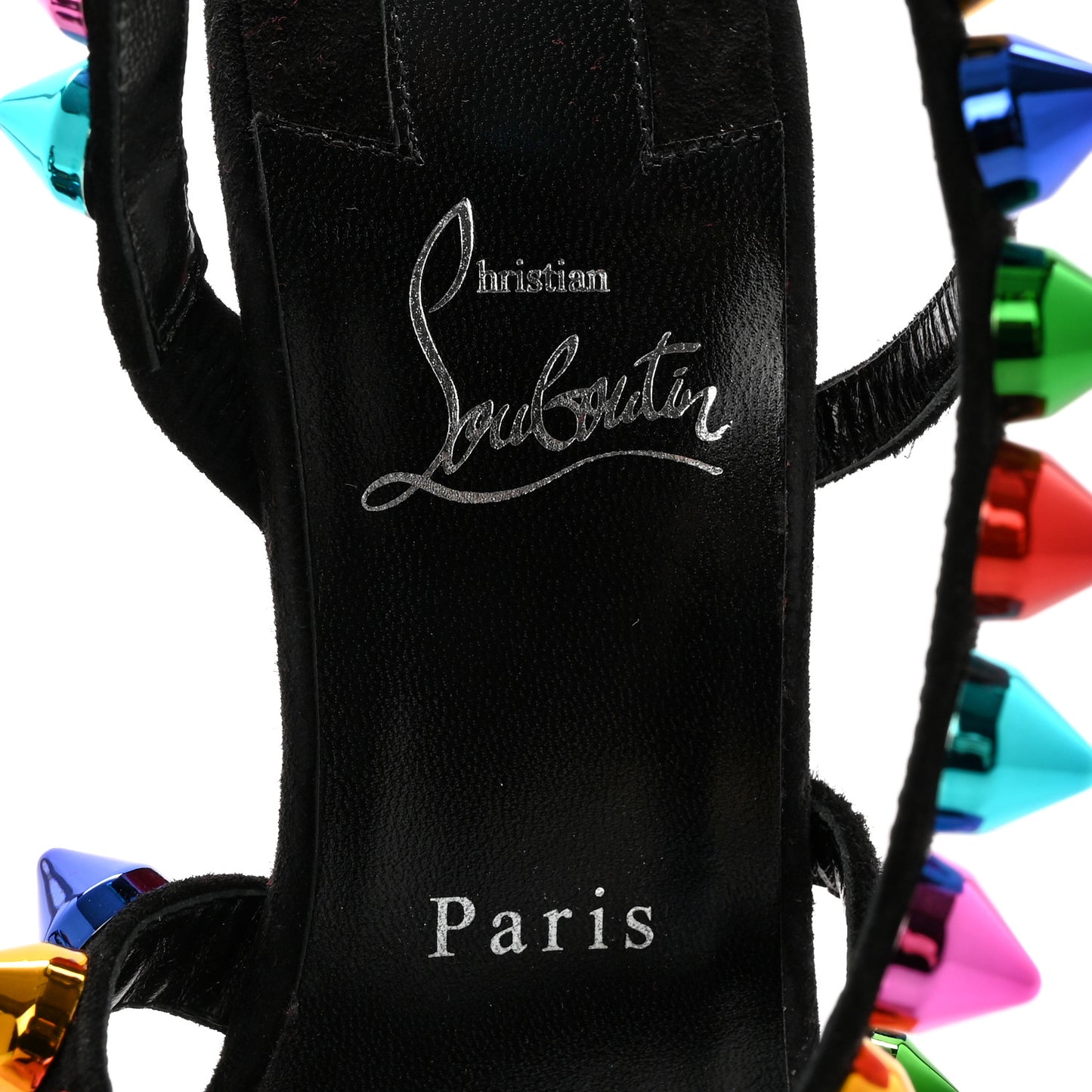 Suede Spikita 100 Sandals 39 Black Multicolor