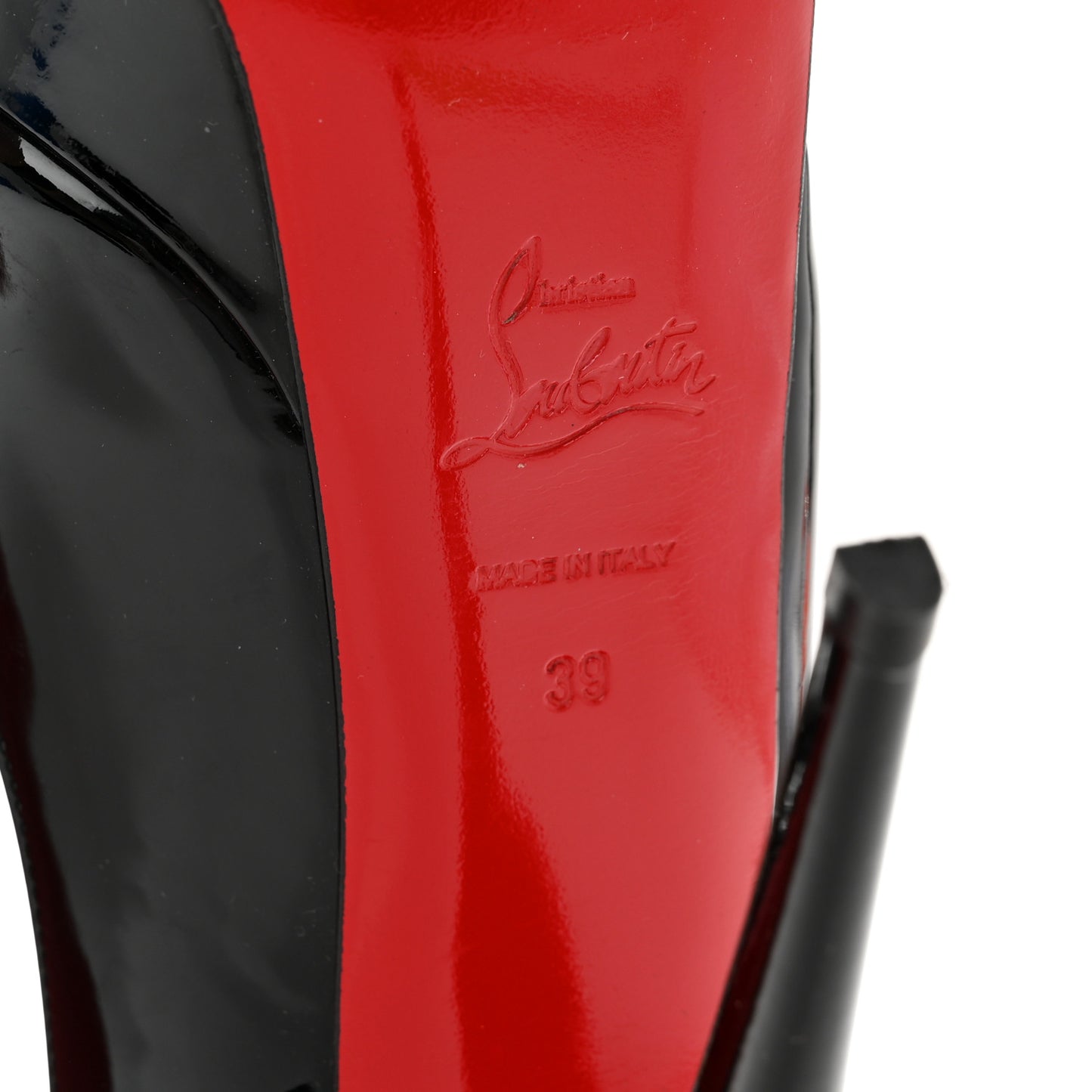 Patent Lady Peep Sling 150 Pumps 39 Black