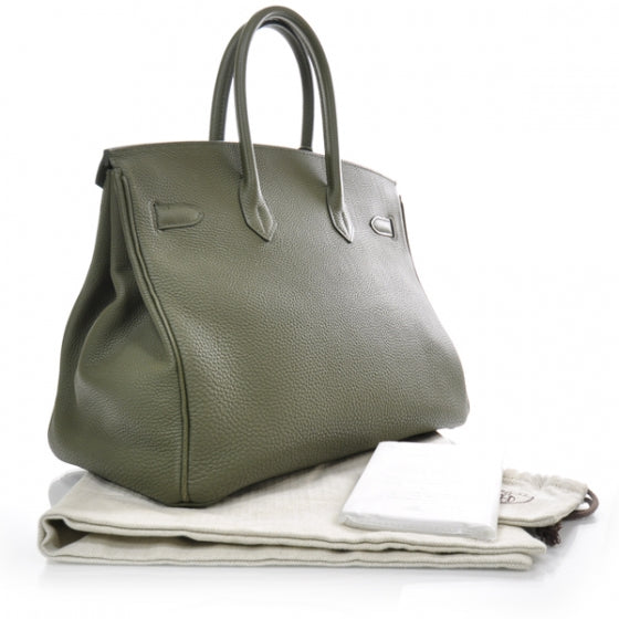 Hermes Togo Leather Birkin 35 Vert Olive 3 of 13