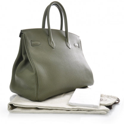 Hermes Togo Leather Birkin 35 Vert Olive 3 of 13