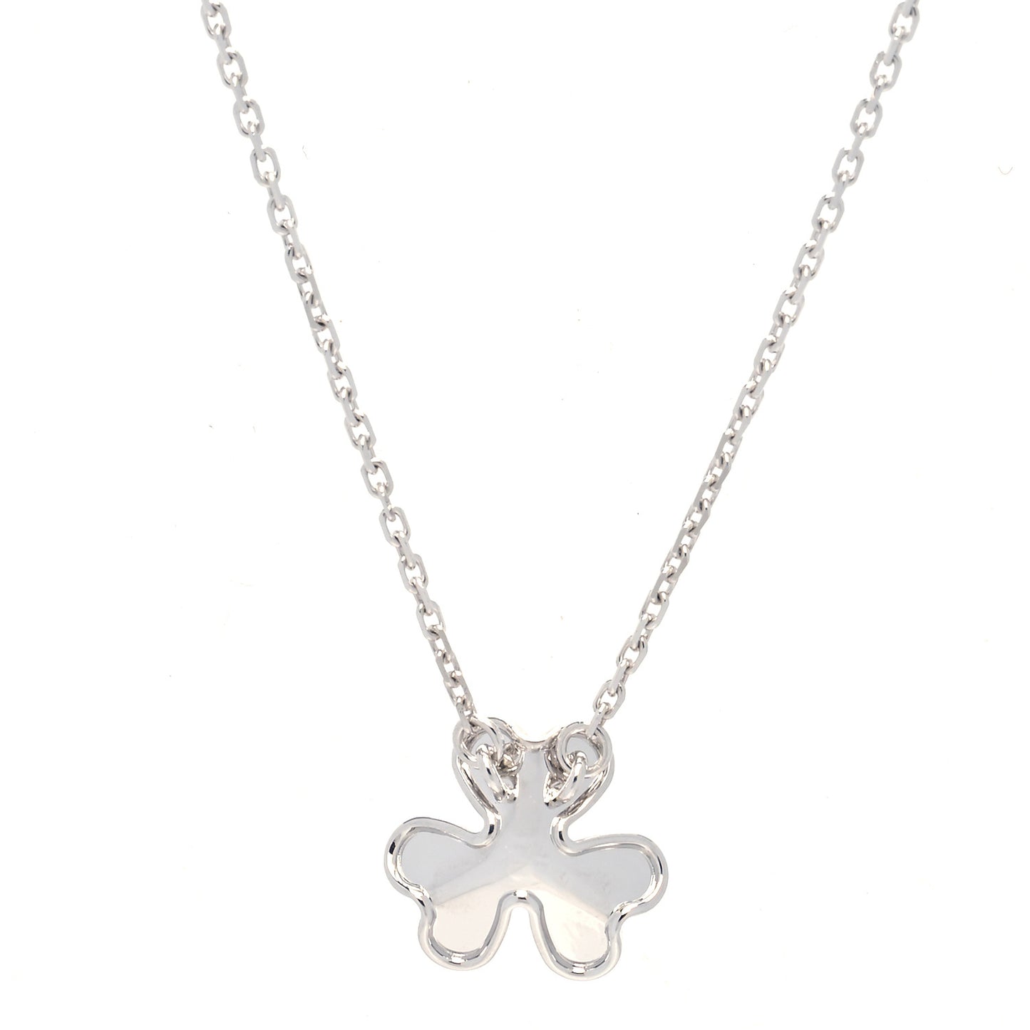 18K White Gold Diamond Mini Frivole Pendant Necklace