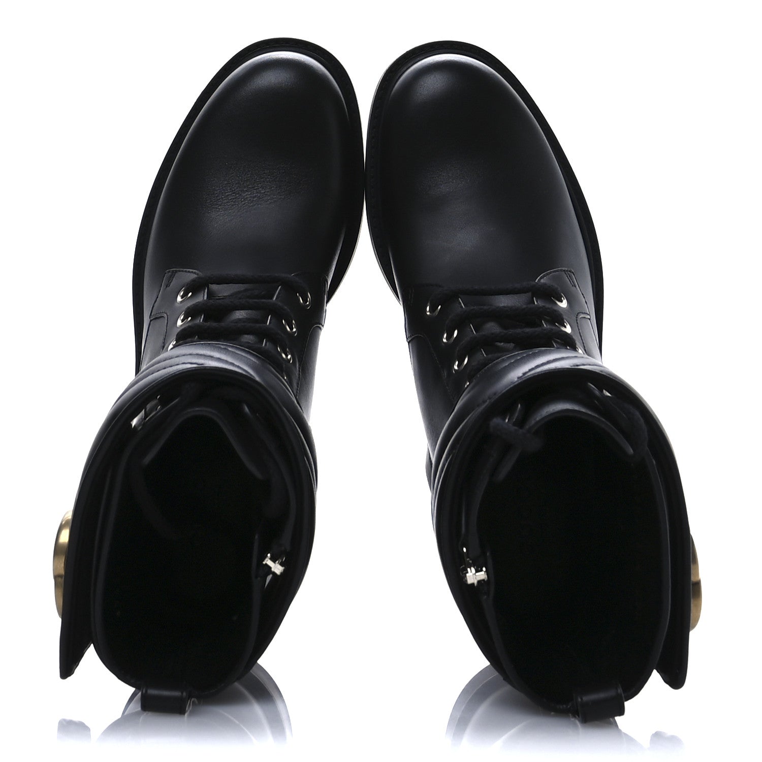 Gucci Flores Calfskin Nappa Matelasse GG 40mm Ankle Boots 36.5 Black 2 of 9