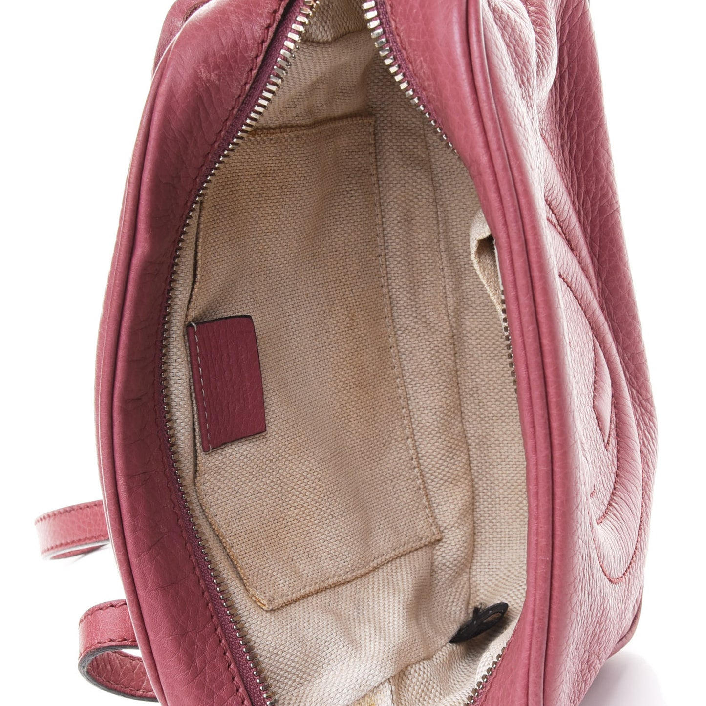 Pebbled Calfskin Small Soho Disco Bag Peonia Flower