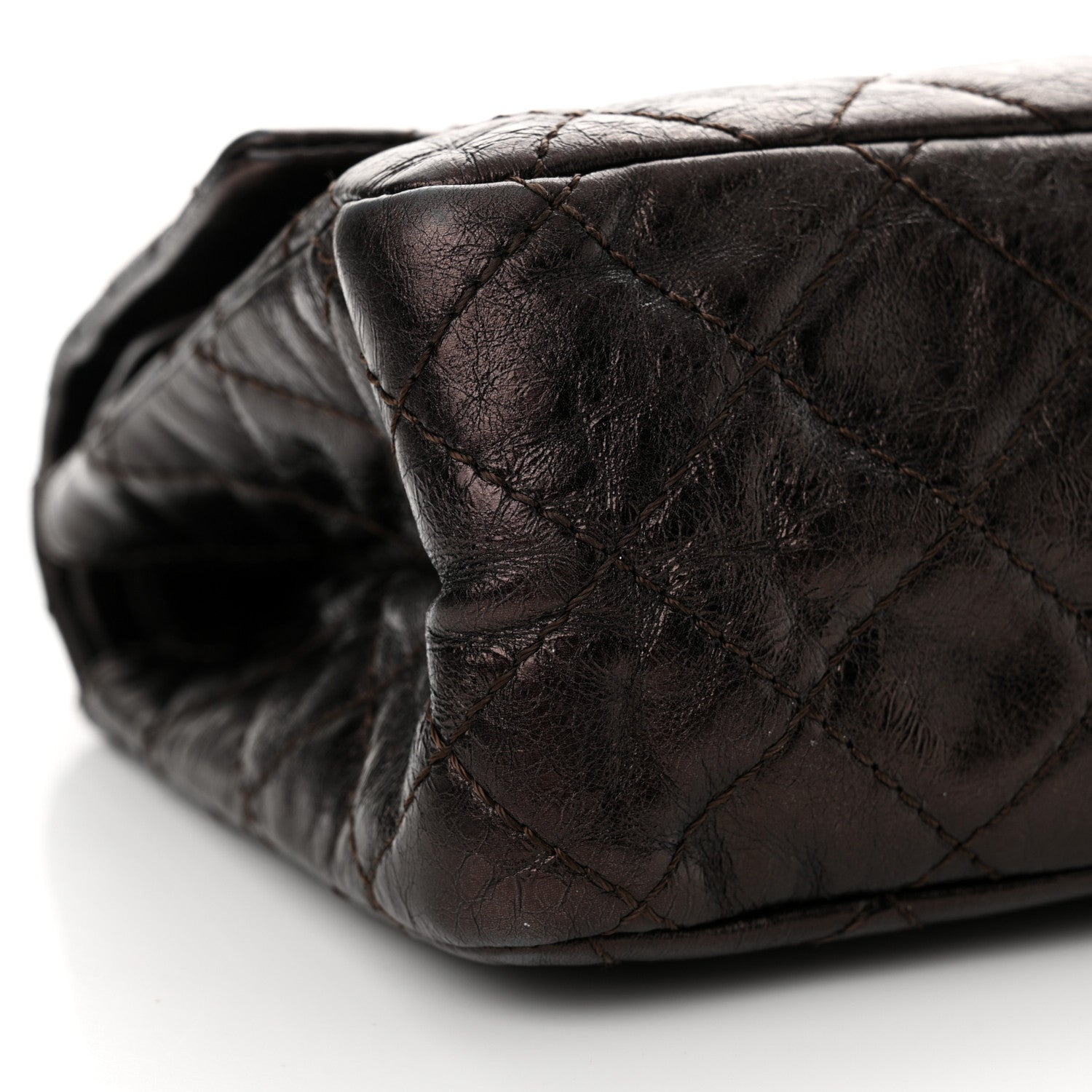 Chanel Metallic Aged Calfskin Quilted 2.55 Reissue 226 Flap Brown 9 of 17
