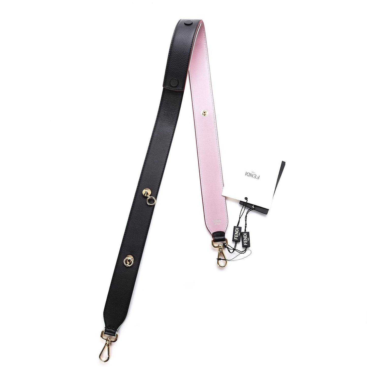 Vitello Dolce Tri-Color Buttoned Strap You Black Peonia Cuoio