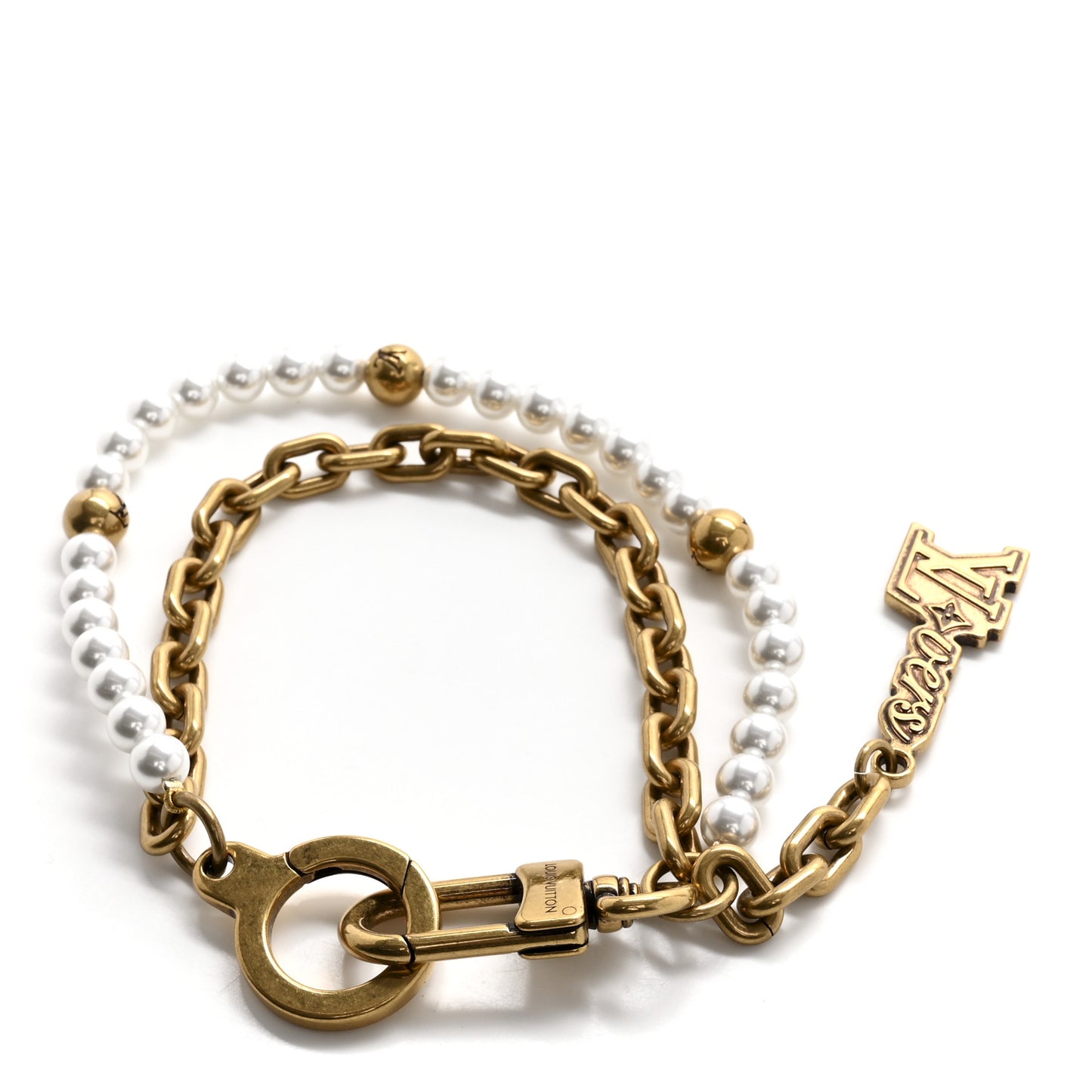 Metal Pearls Mini Chain Belt Gold