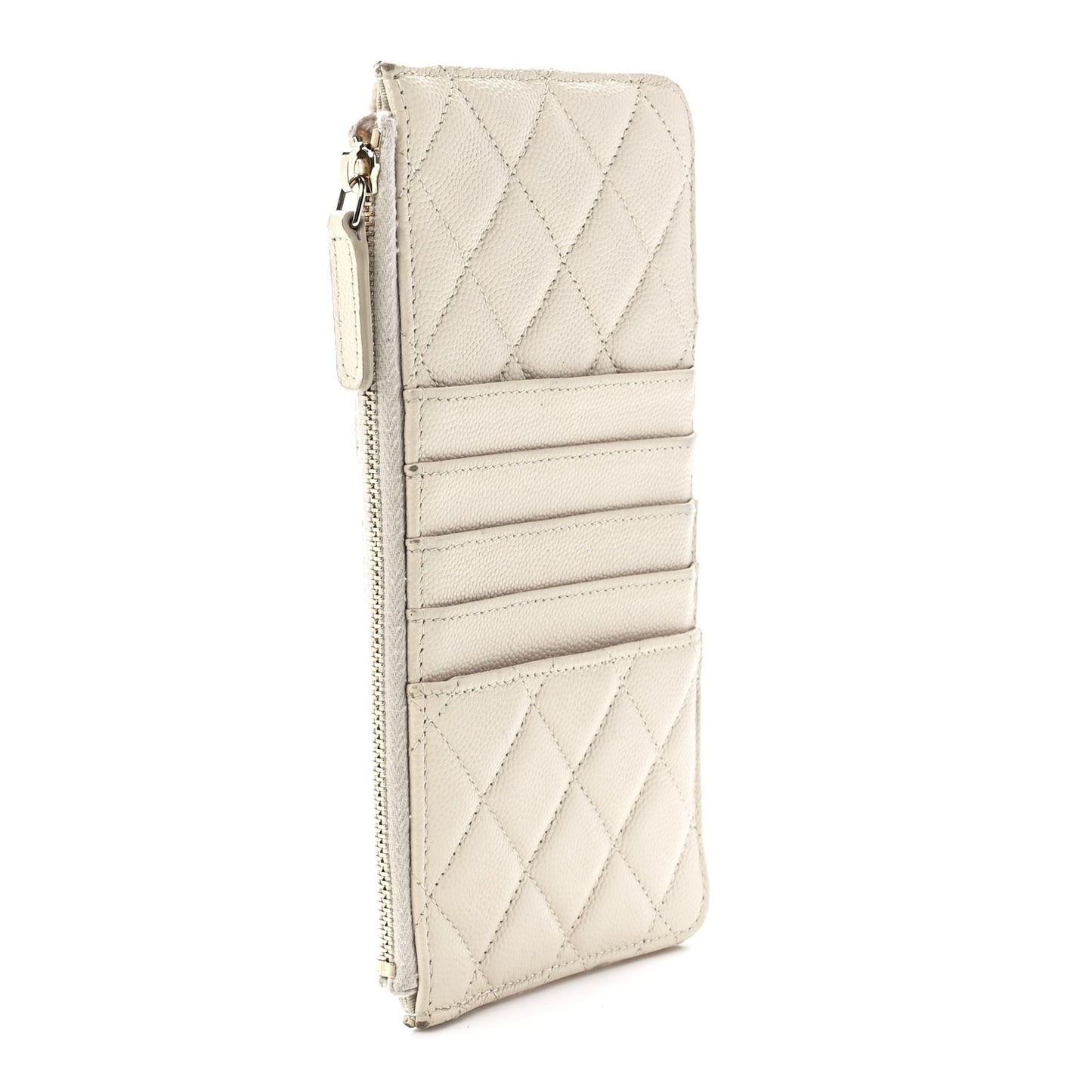 Caviar Quilted Classic iPhone Pouch Light Beige