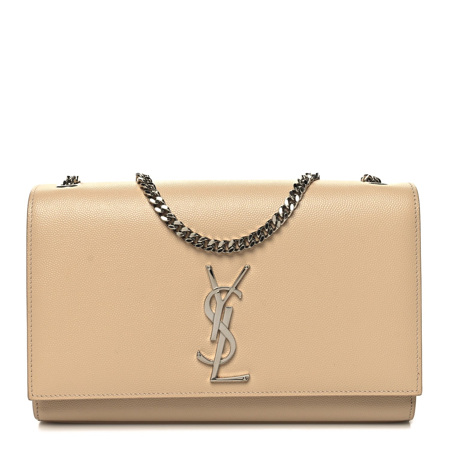 Saint Laurent Grain De Poudre Medium Classic Monogram Kate Satchel Sable Beige 1 of 9