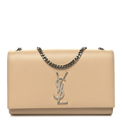 Saint Laurent Grain De Poudre Medium Classic Monogram Kate Satchel Sable Beige 1 of 9
