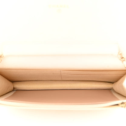 Chanel Grained Calfskin Quilted Cuba Wallet On Chain WOC White 5 of 11