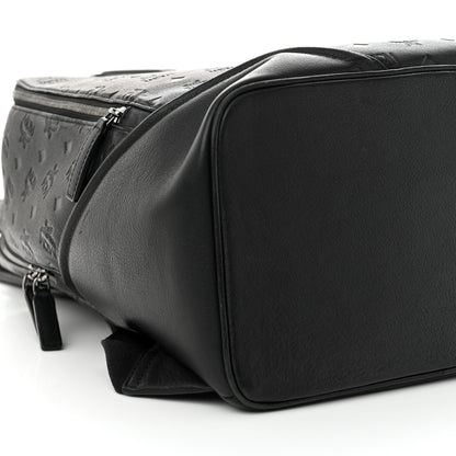 MCM Calfskin Ottomar Monogram Duke Backpack Black 10 of 12