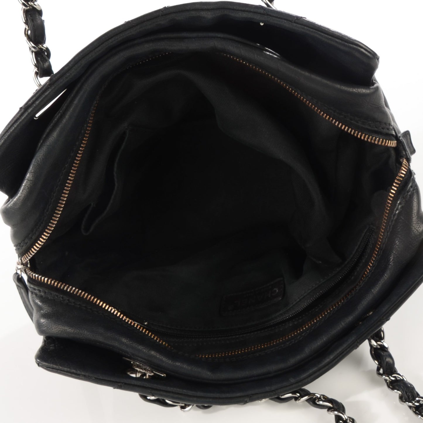 Calfskin Small Diamond Stitch Tote Black