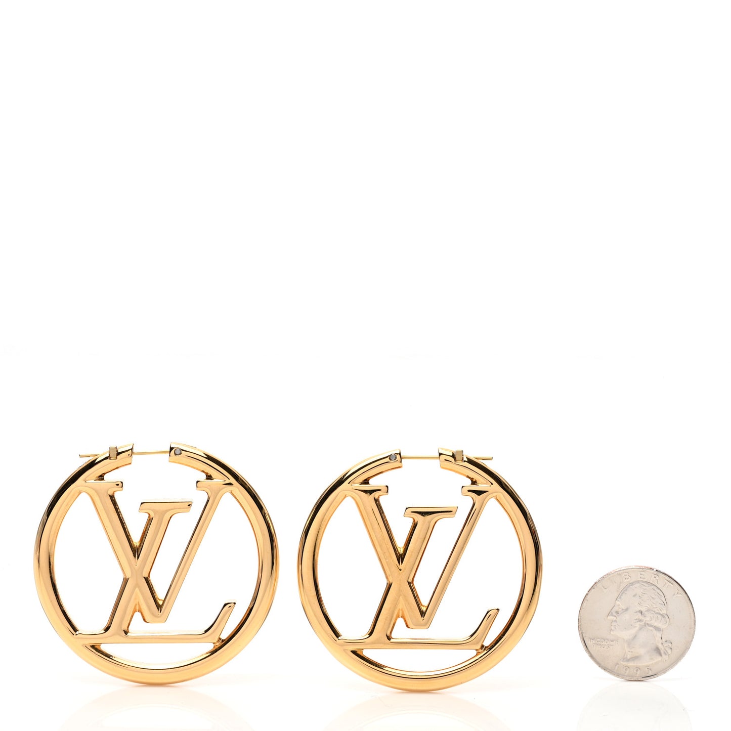 Metal Louise Hoop Earrings Gold