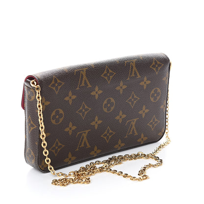 Louis Vuitton Monogram Pochette Felicie Chain Wallet Fuchsia 2 of 7
