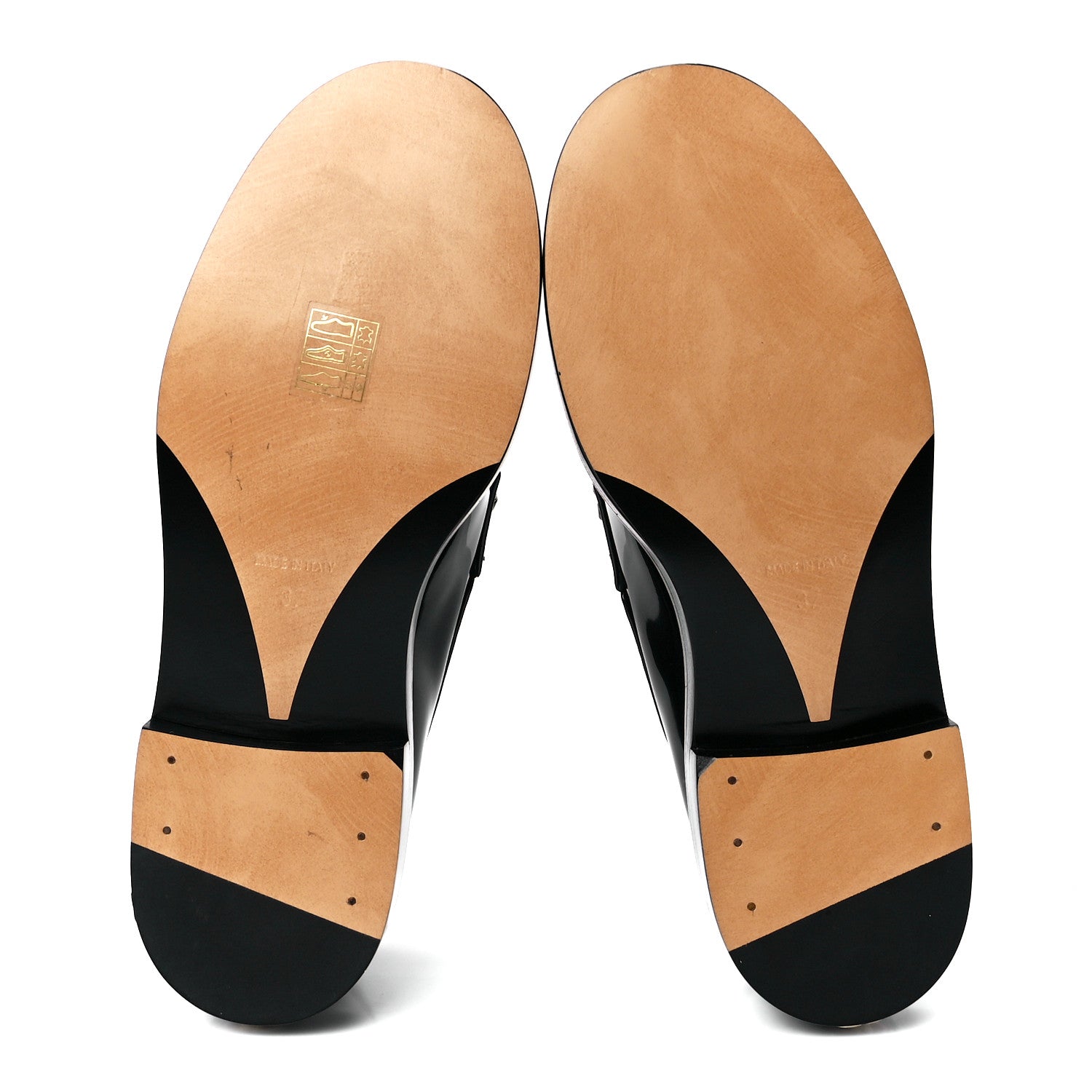 Chanel Shiny Calfskin Logo Loafers 37 Black 4 of 7