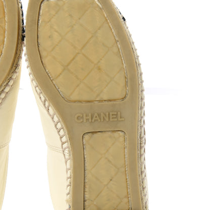 Chanel Lambskin CC Espadrilles 36 White Black 6 of 10