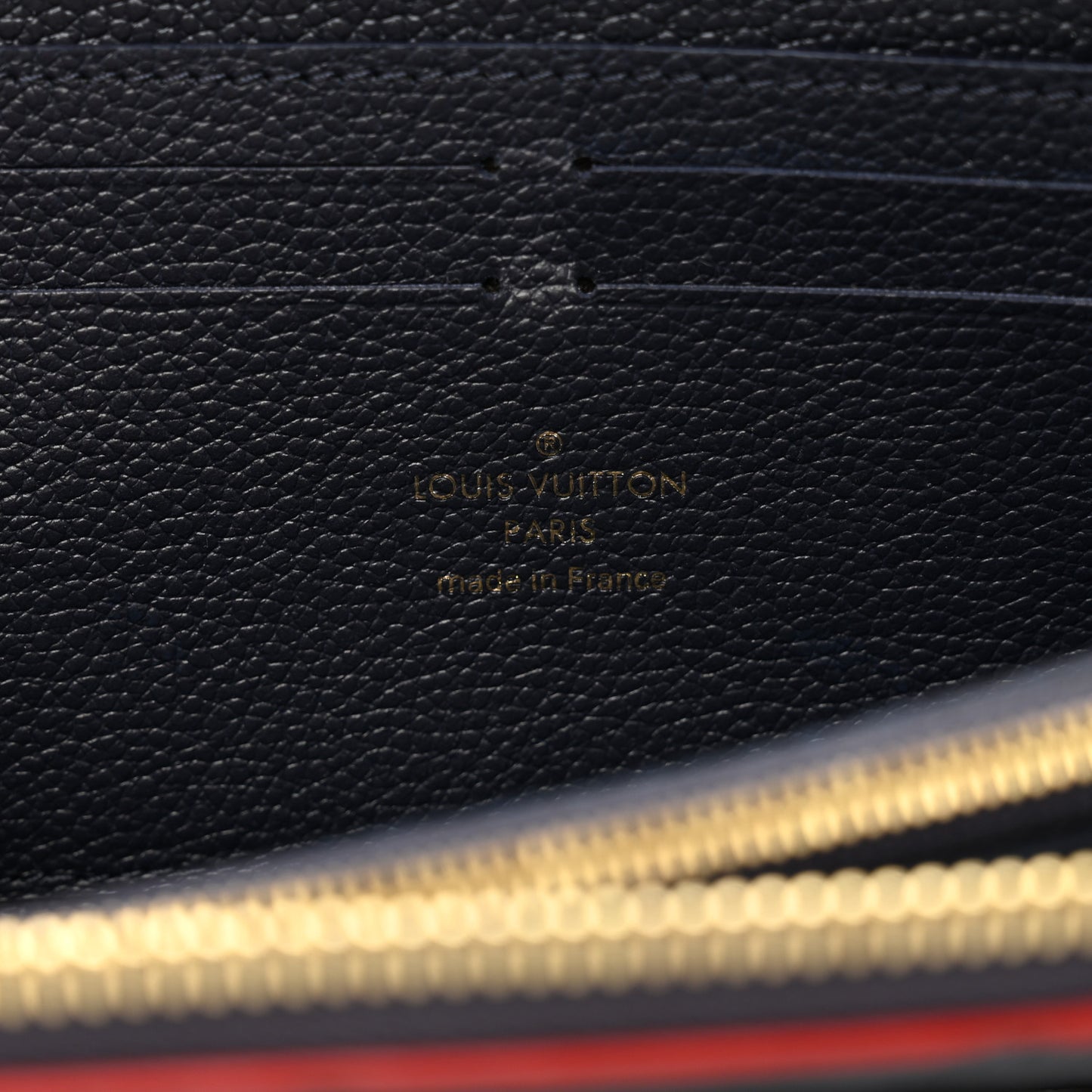 Empreinte Clemence Wallet Marine Rouge