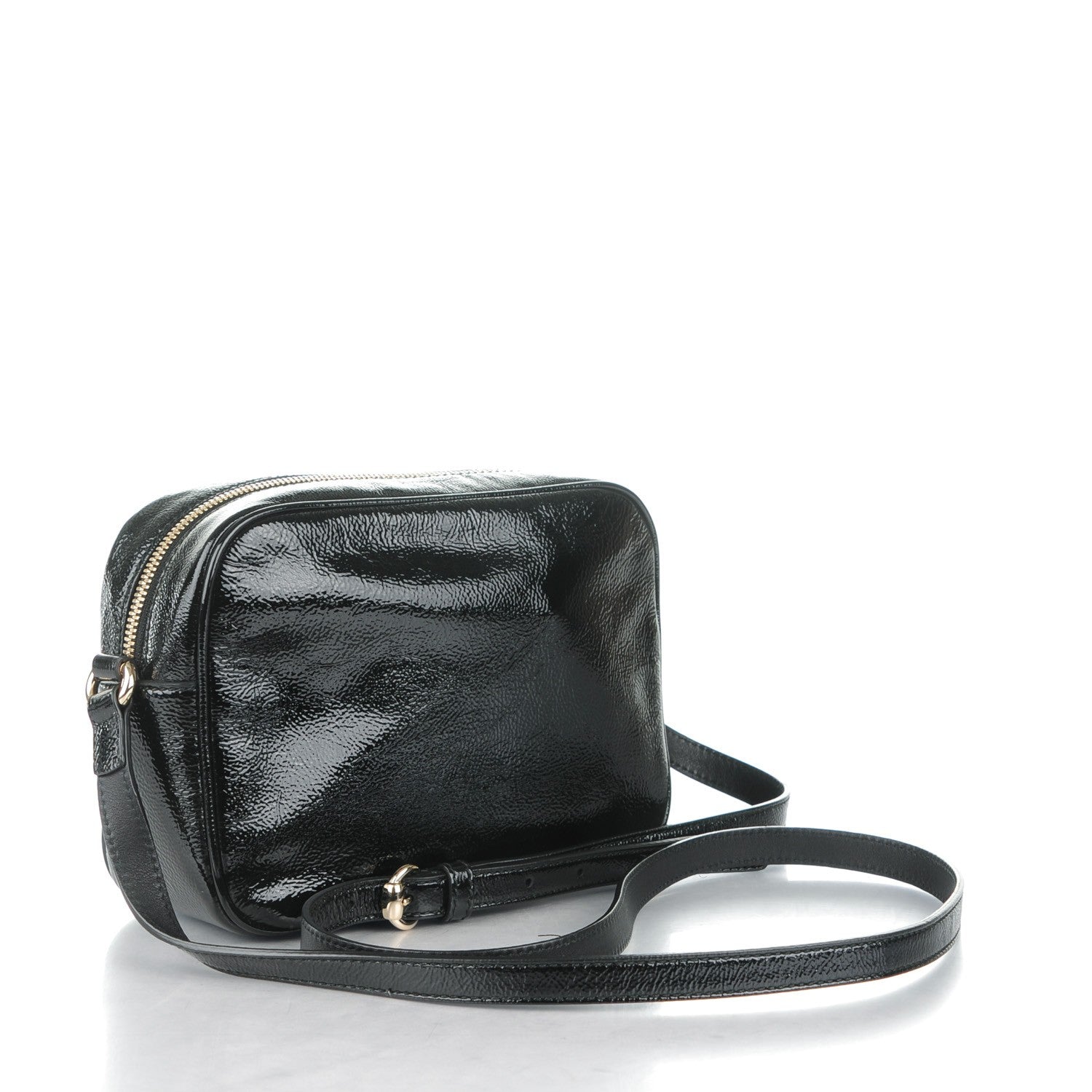 Gucci Soft Patent Small Soho Disco Bag Black 3 of 7