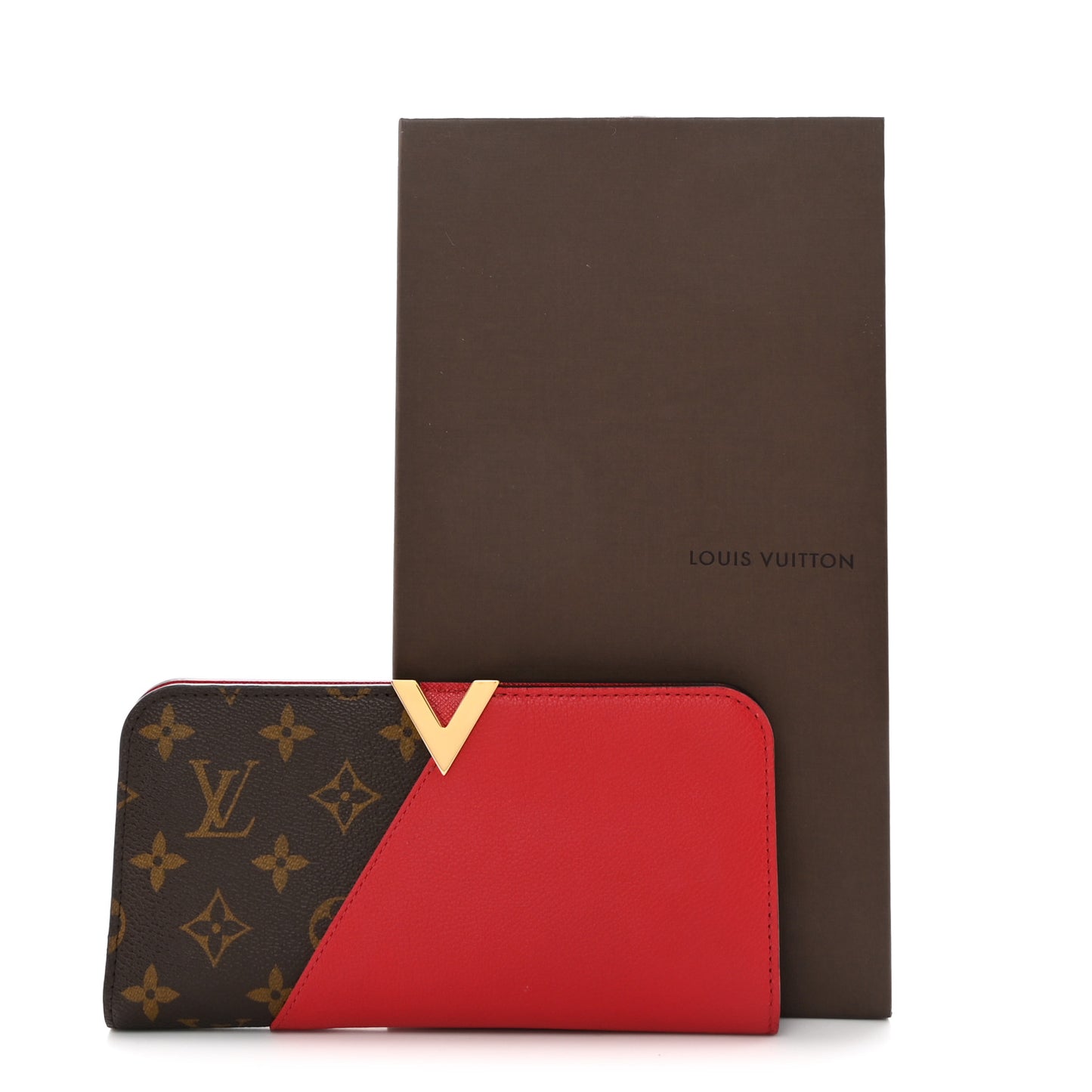 Monogram Calfskin Kimono Wallet Cherry