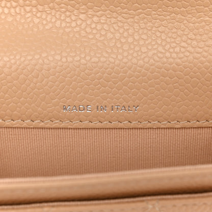 Chanel Caviar Quilted Flap Card Holder Wallet Light Beige 6 of 10
