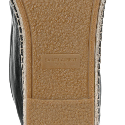 Saint Laurent Lambskin Monogram Espadrilles 41 Black 6 of 9